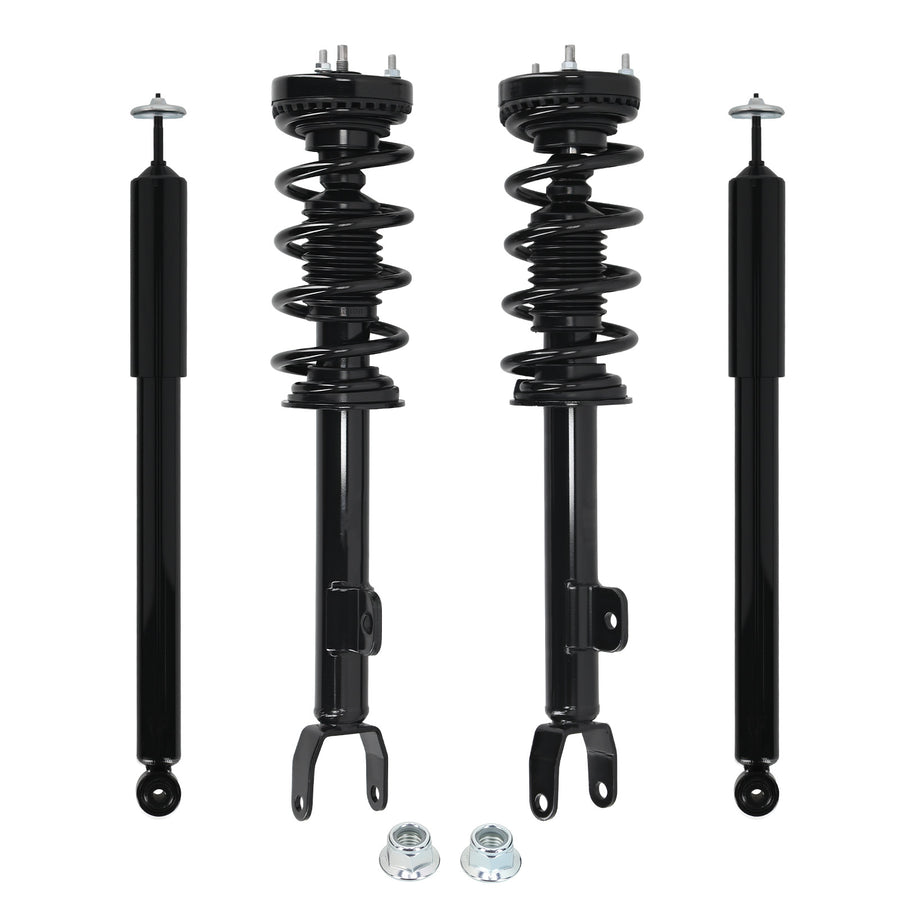 Front Rear Complete Struts w/ Coil Springs for 2011 compatible for Dodge Challenger 572665