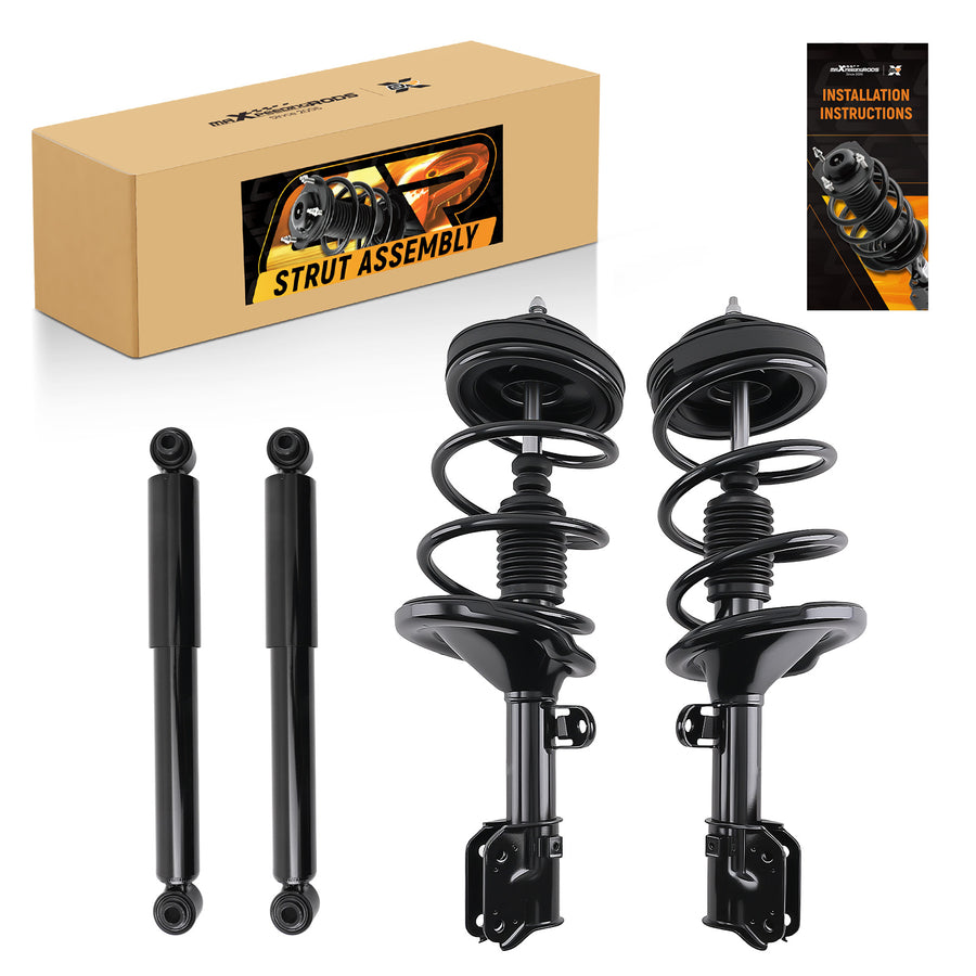 4pcs Rear Front Struts Assembly compatible for Hyundai Entourage 07-08 compatible for Kia Sedona 06-14