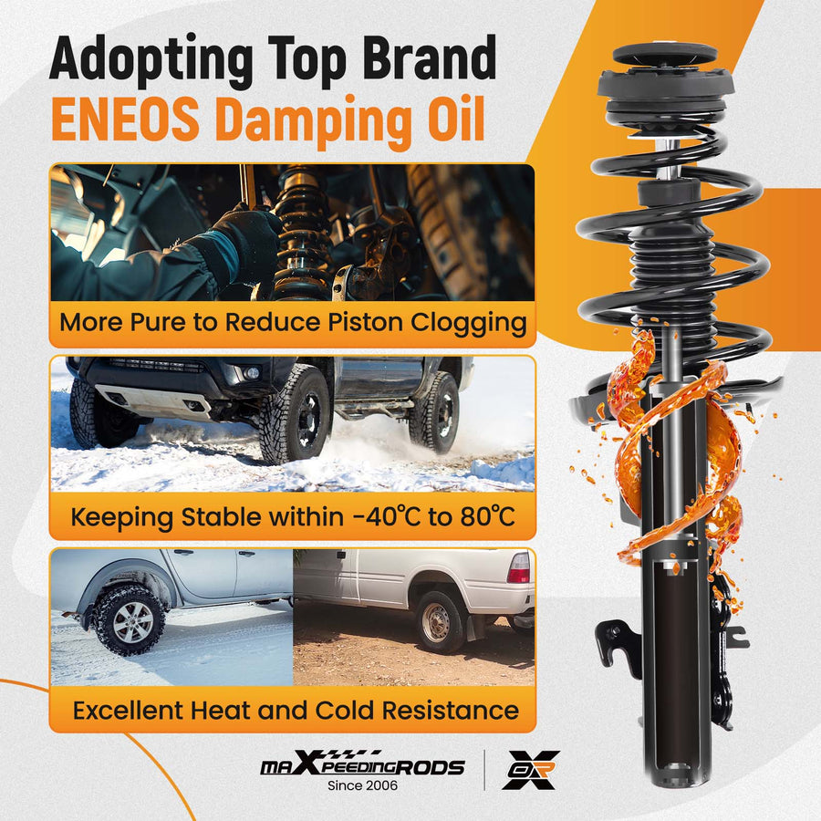 Front Struts w/Coil Spring For 2013-2015 compatible for Chevy Camaro 3.6L V6 LT/LS Convertible