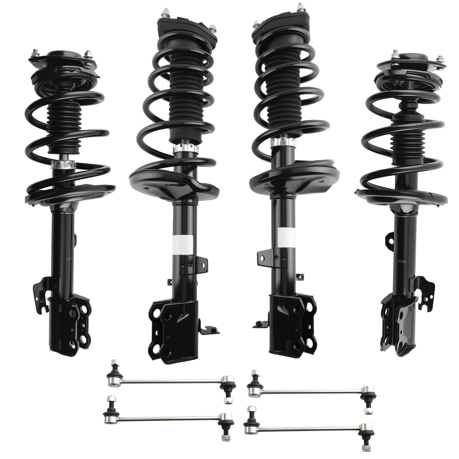 AWD FrontRear Struts w/ Spring Sway Bars for 2009 2010 2011 2012 compatible for Toyota Venza