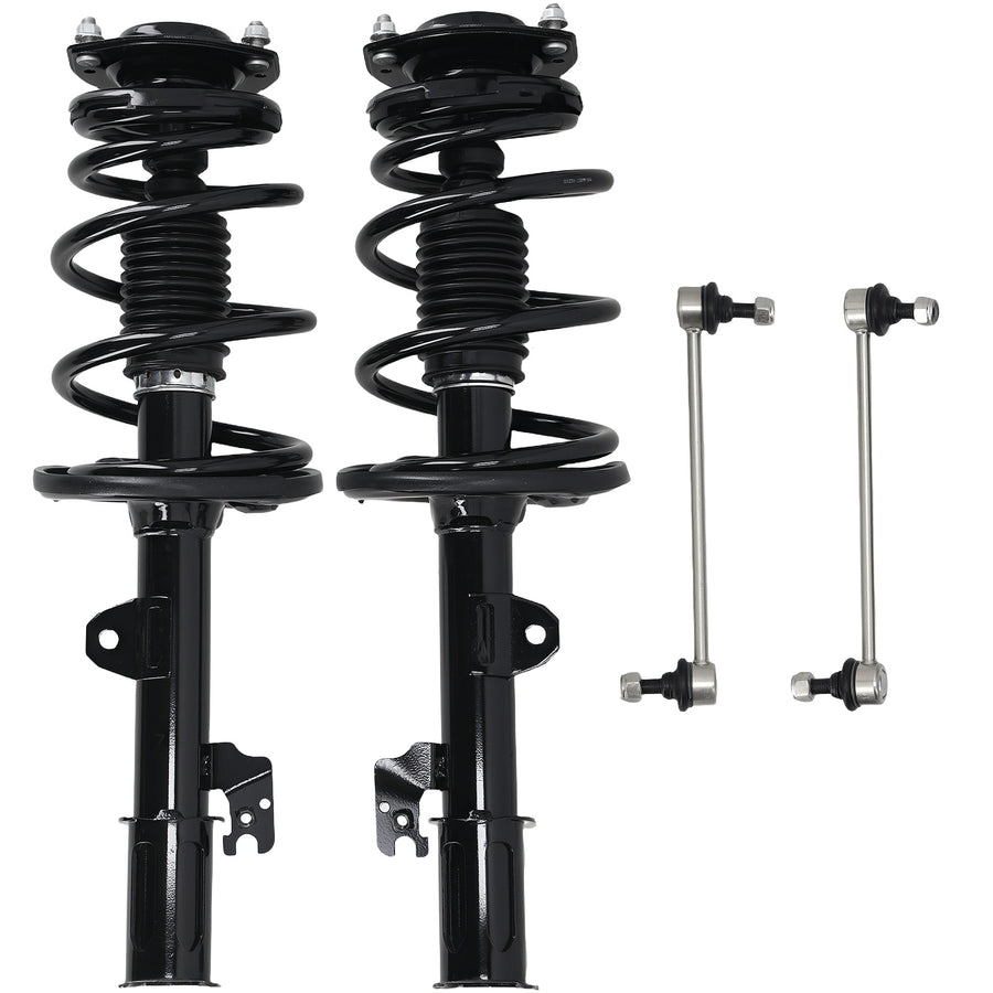 Front StrutsCoil Spring Assembly + Sway Bar Links compatible for Toyota Venza 2009-2012