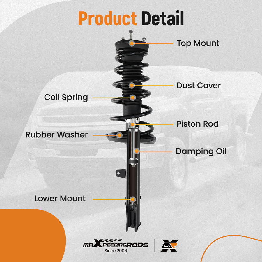 Rear Pair Complete Struts w/ Spring for 1999-2003 compatible for Lexus RX300 compatible for FWD