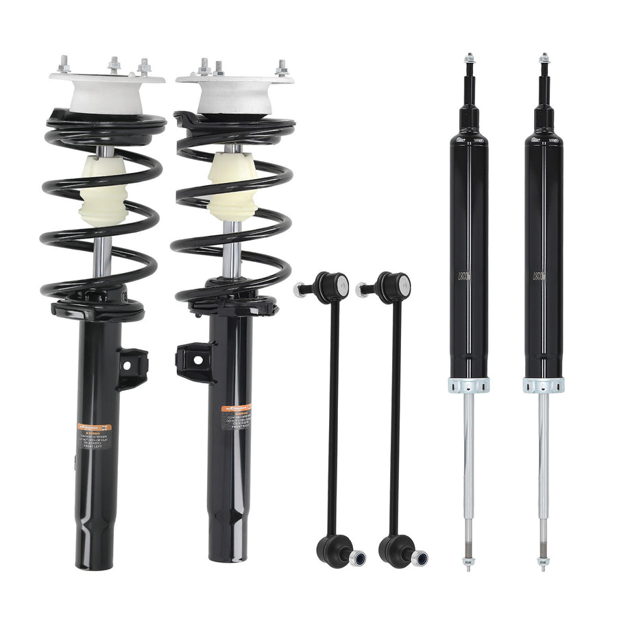 Front Rear Struts w/Sway Bar Links compatible for BMW 135i 2008-2011