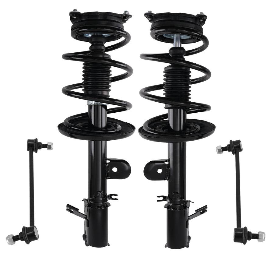 Front Struts w/ Coil Spring Assembly Sway Bar Kit for 2011 - 2017 compatible for Nissan Quest