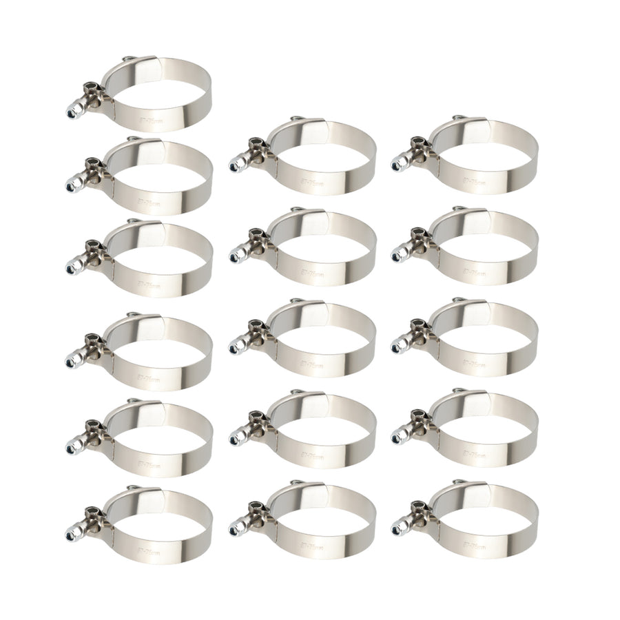 2.5 Inch Universal Aluminium Intercooler Pipe Tube Kit + Silicone HoseClamps