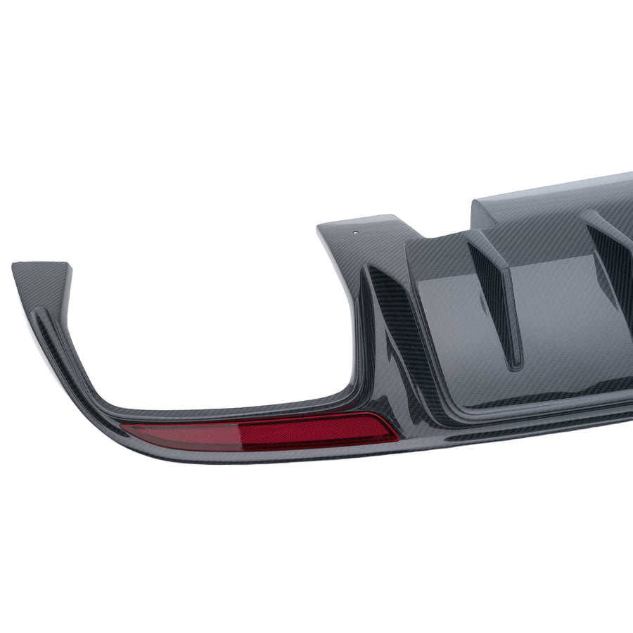 B Style Carbon Fibre Rear Bumper Lip compatible for Mercedes C180 C250 2015-2021