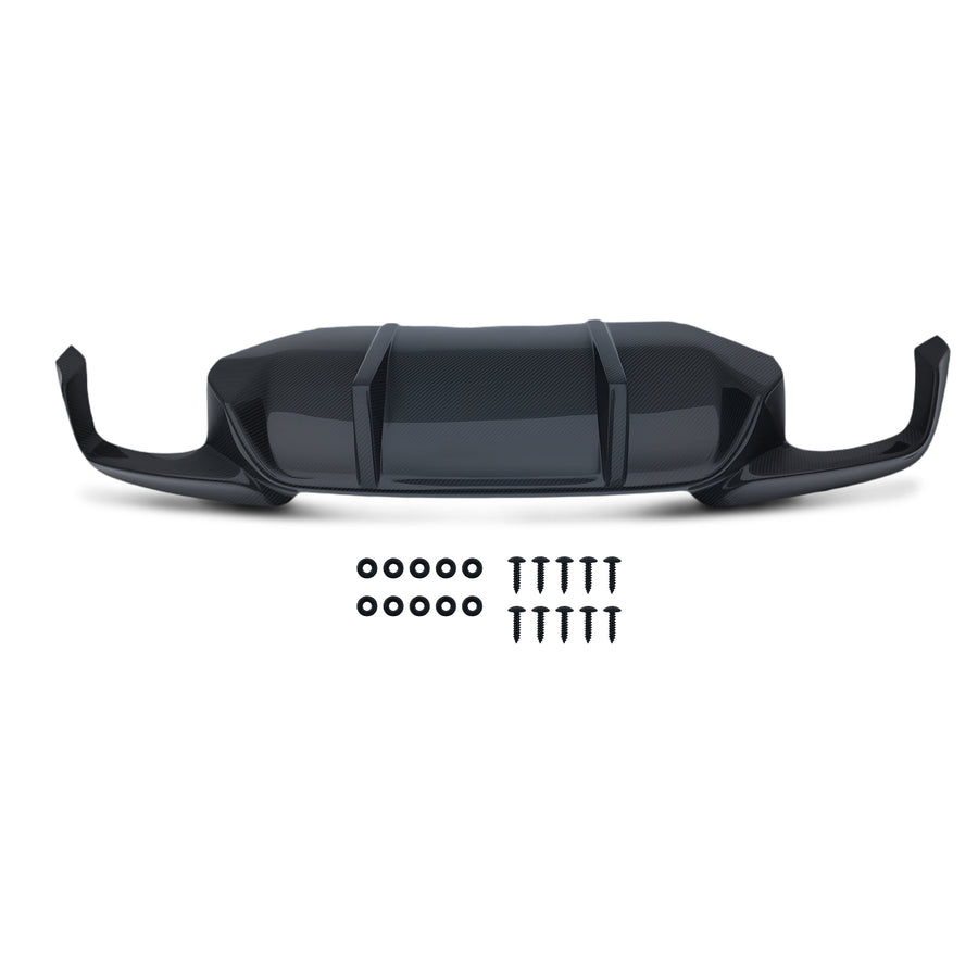 Carbon Fibre Diffuser Rear Bumper Lip compatible for BMW F10 5 Series M-Tech 2011-16