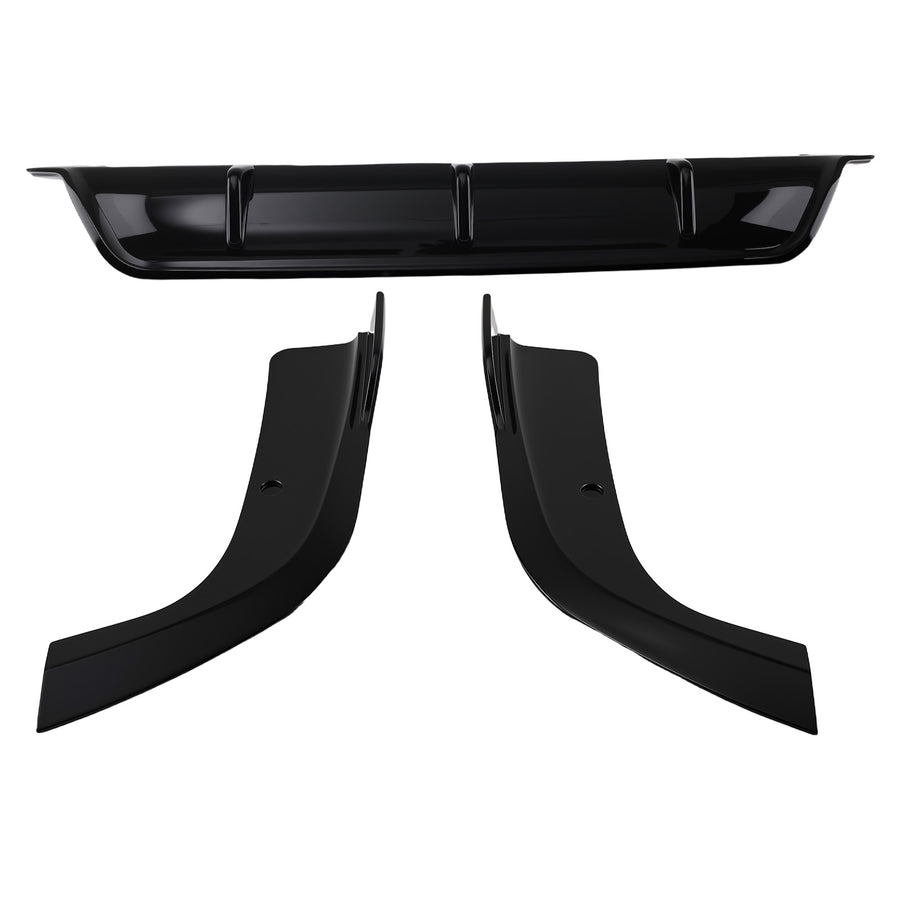 Rear Bumper Lip Diffuser Gloss Black ABS 3PCS For 19-25 compatible for BMW G05 X5 M Sport