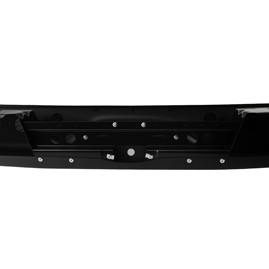 Black Rear Steel Bumper compatible for Ford E-150 E-250 E-350 1992-14 FO1103203