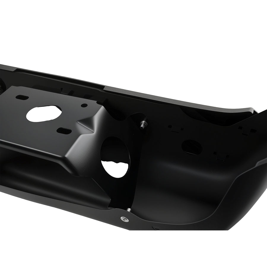 Black Rear Steel Bumper compatible for Ford E-150 E-250 E-350 1992-14 FO1103203