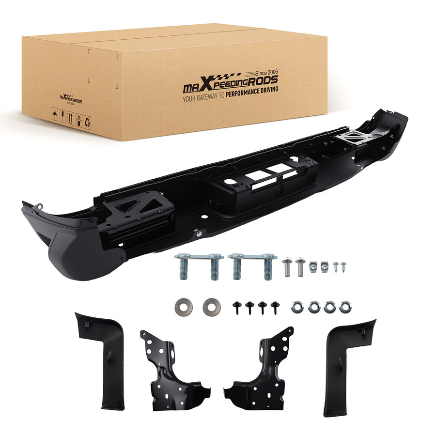 Rear Bumper Assembly compatible for Chevrolet Silverado 1500 14-18 11722504 Black