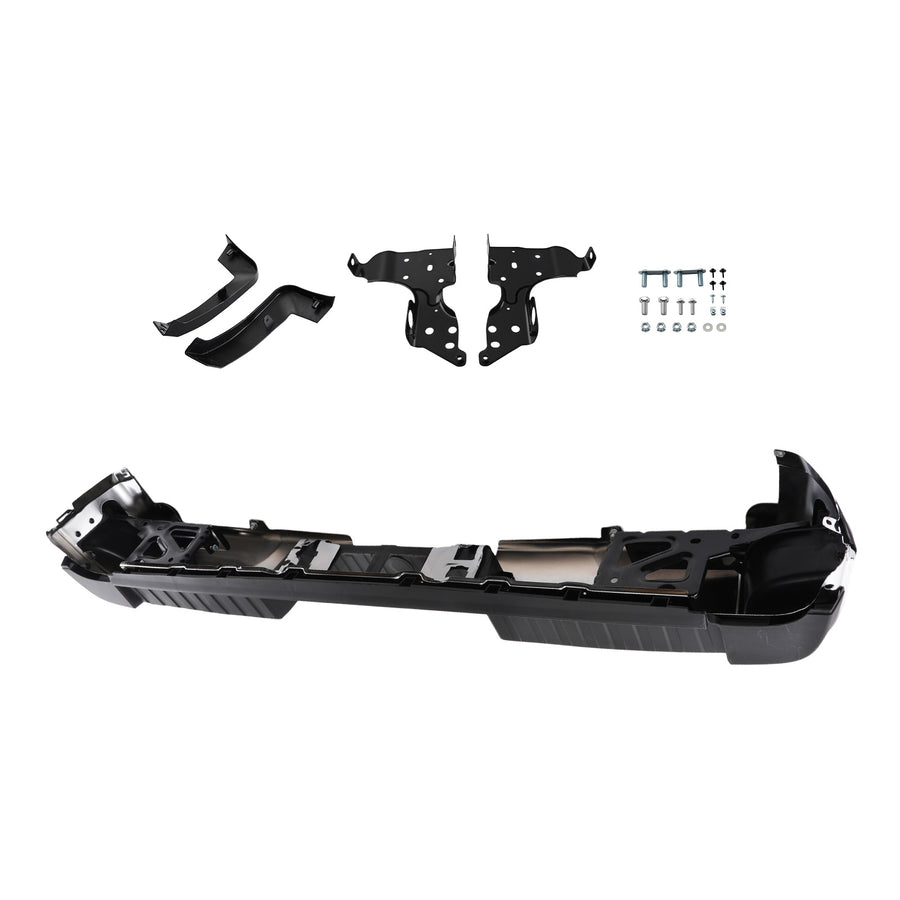 Chrome Rear Bumper Assembly compatible for Silverado/Sierra 1500 2014-2018 Steel