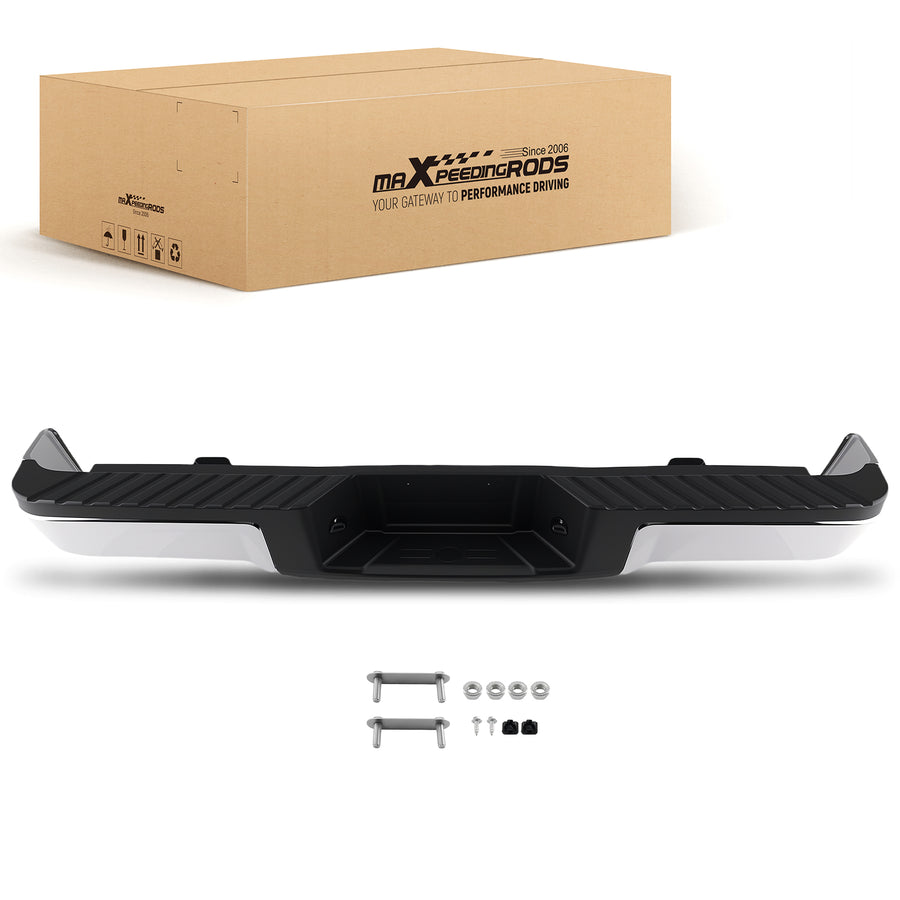 Chrome Rear Steel Bumper compatible for Ford F-150 F150 09-14 9L3Z17906A Assembly New