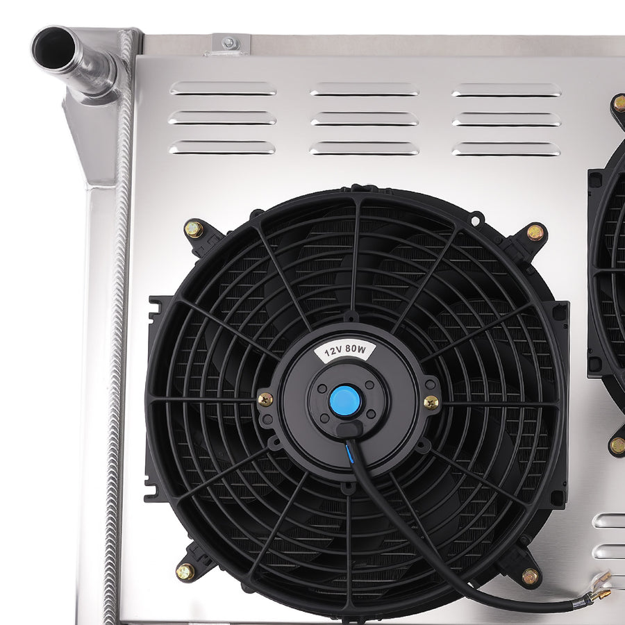 3 Row Aluminium Radiator Shroud Fan compatible for Chevrolet Corvette V8 5.0L 5.7L 1977-1982