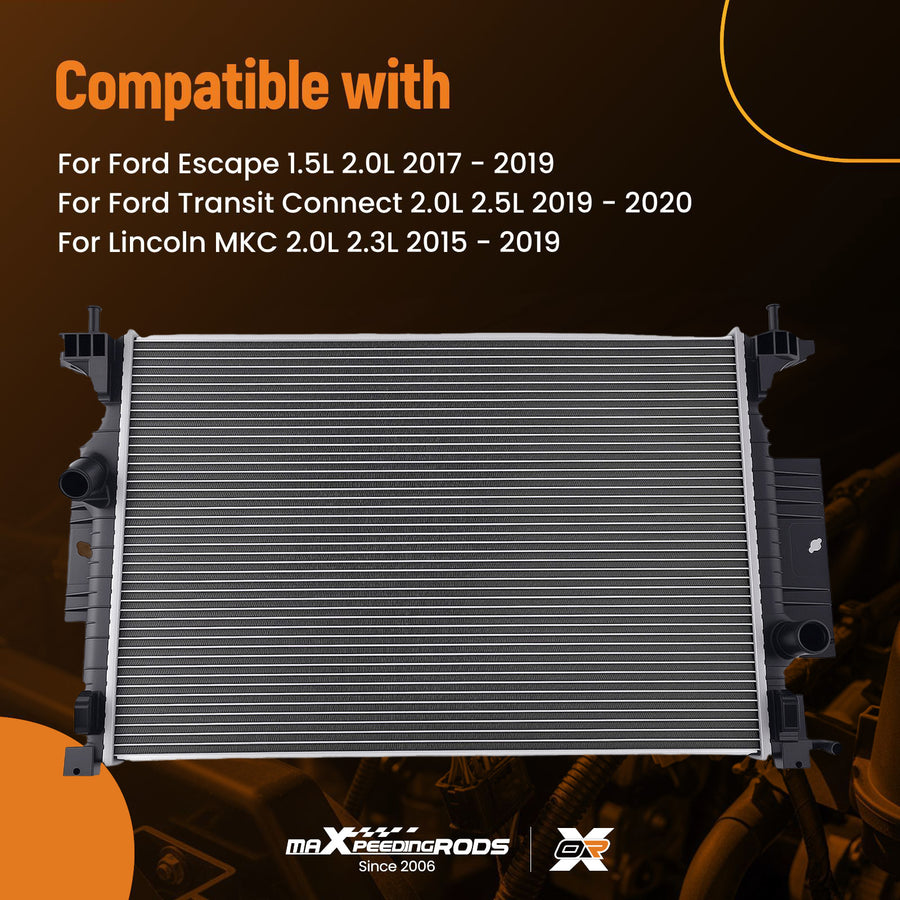 Aluminium Core Radiator compatible for Ford Transit Connect 19-20 CU13528 2.0L 2.5L