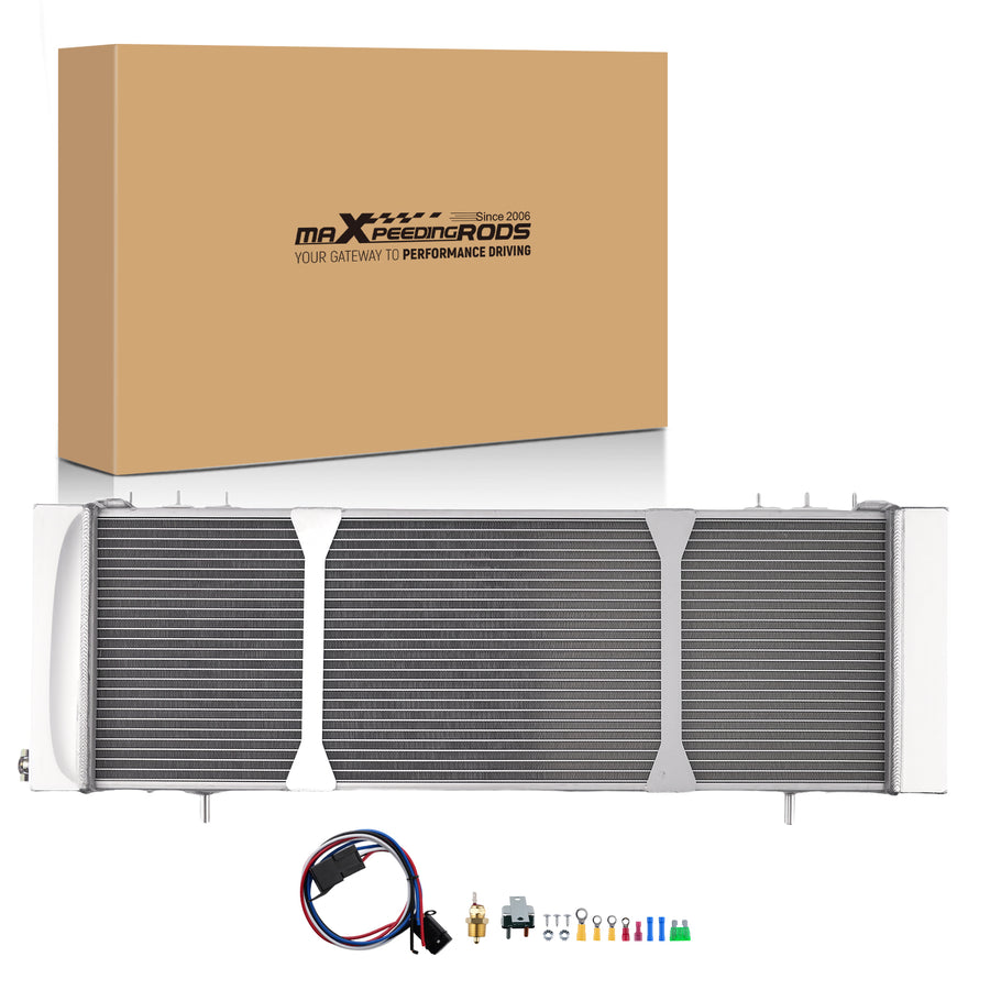 3 Row Aluminium Coolant Radiator Shroud Fan compatible for Jeep Cherokee XJ 1991-2001 DPI78