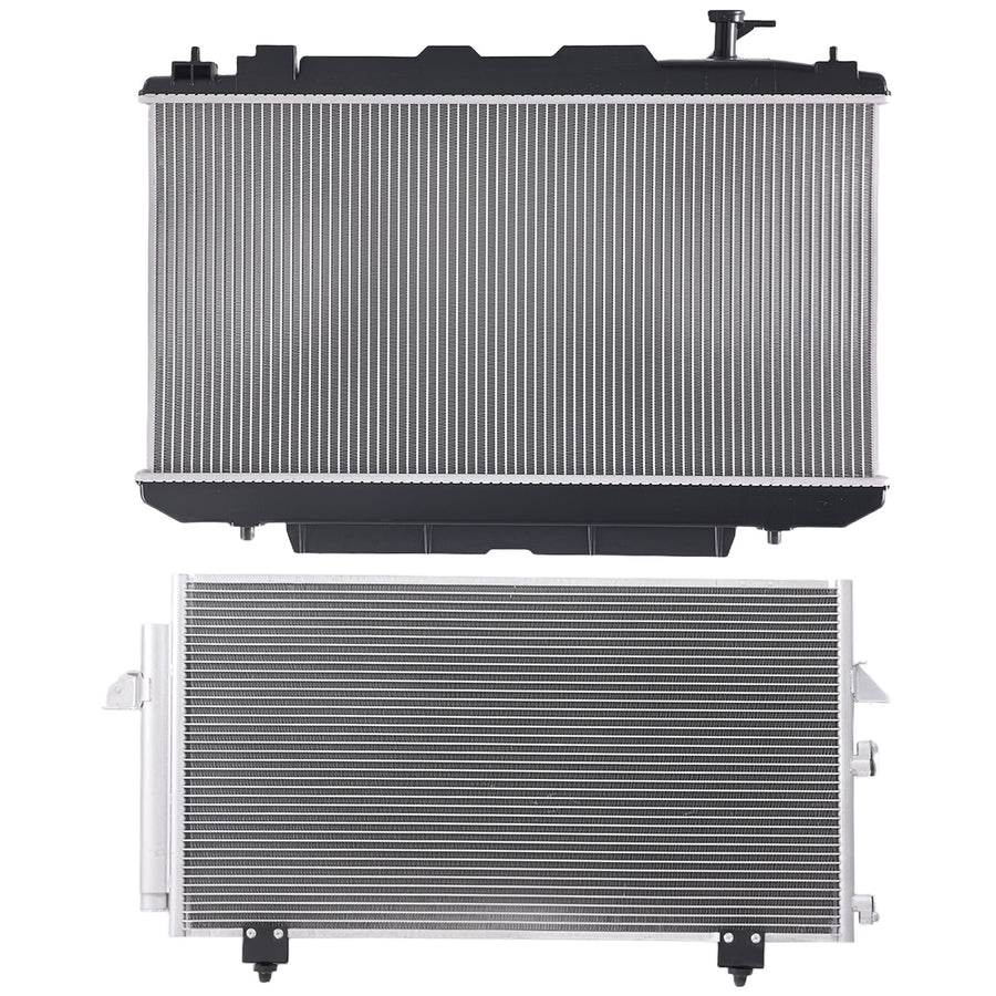 Aluminium RadiatorAC Condenser compatible for Toyota RAV4 2.0L 2.4L 2002-2005 1640028190