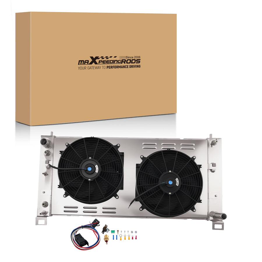3 Row Aluminium Radiator Shroud Fan compatible for Cadillac Escalade Hummer H2 6.0 2002-2011