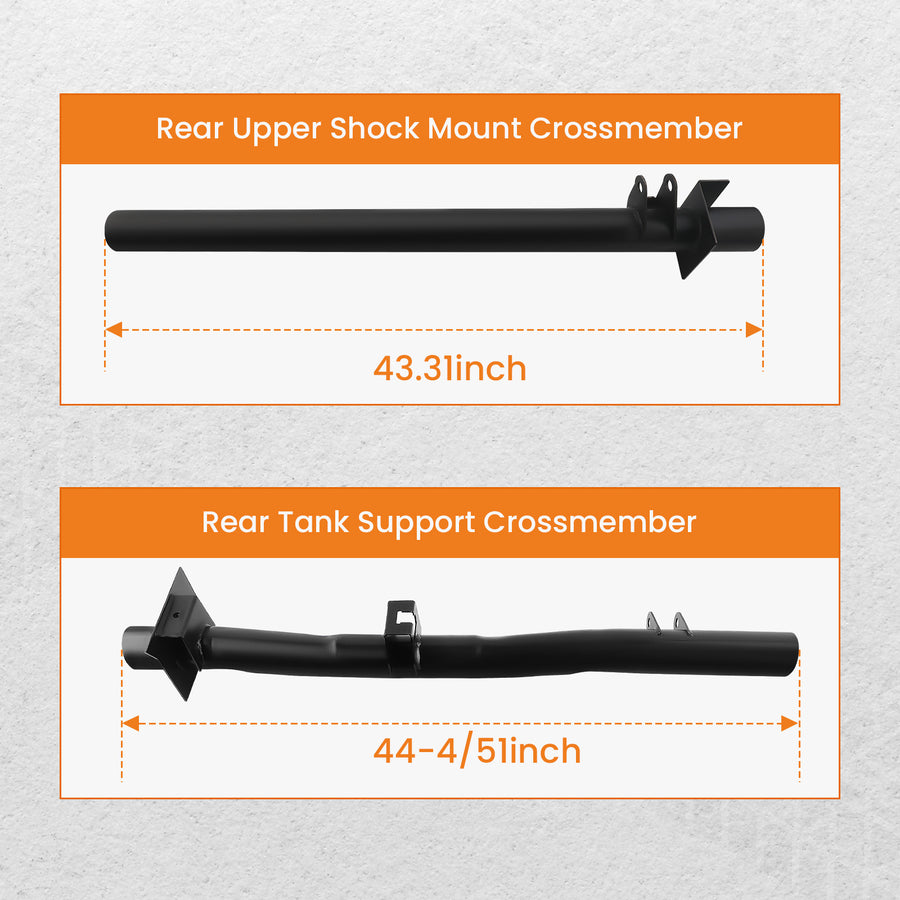 Rear Tank Support + Shock Mount Crossmember compatible for Chevy Silverado GMC Sierra 99-06