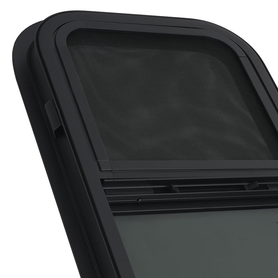 12 W x 22 H Vertical Sliding RV Window for RV/Camper/Trailer/Food Truck Black