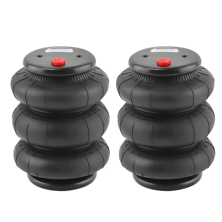 2 Packs Air Ride Triple Bellow Bag 2600lb 1/2npt Single Port Heavy Duty