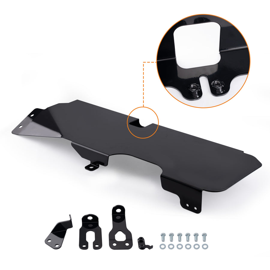 Steel Gas Tank Skid Plate Fits For 07-18 compatible for Jeep Wrangler JK 4WD 2-Door Black