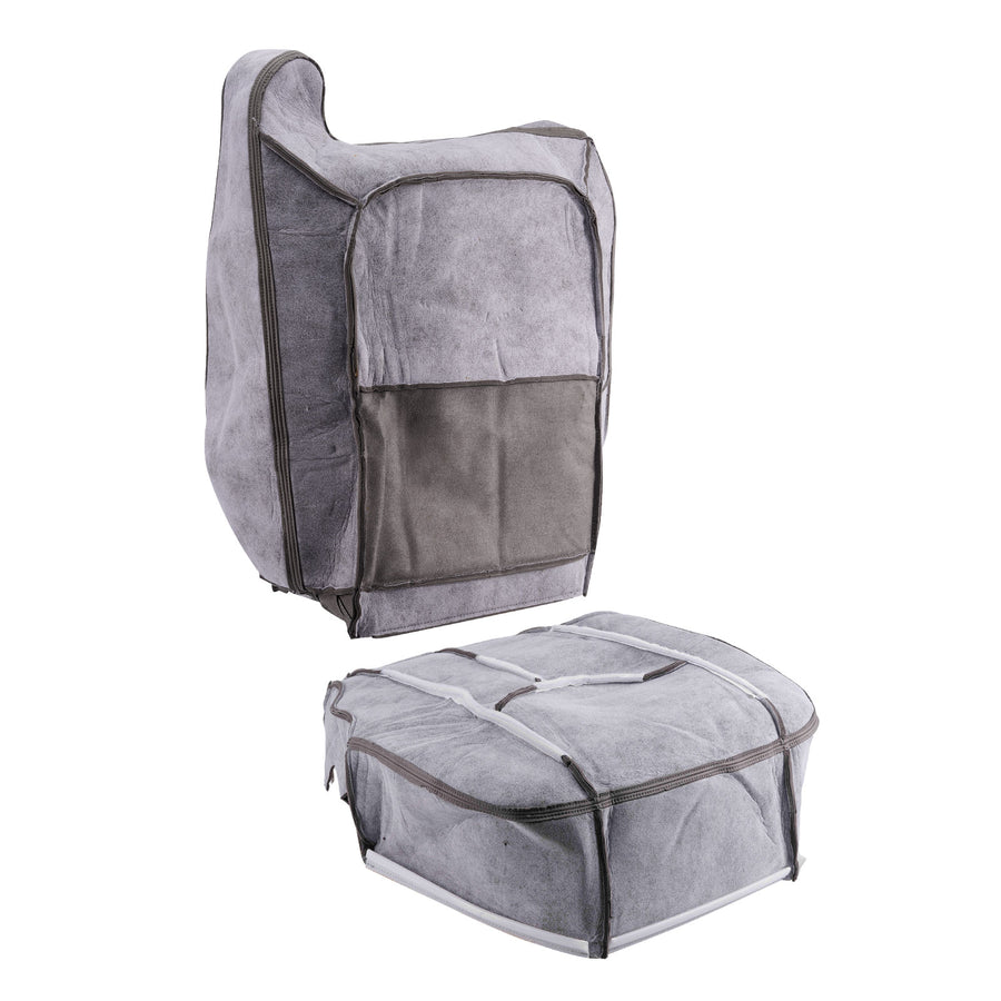 4X Front Leather compatible for Seat Cover Grey compatible for Chevy Silverado GMC Sierra 2003-2006