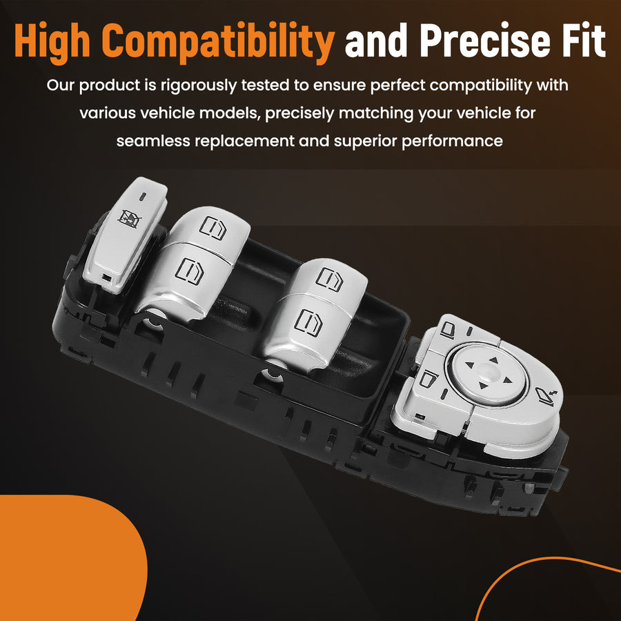 3 Pins Power Window Control Switch compatible for Mercedes-Benz C350e Sedan 2016 2057200648
