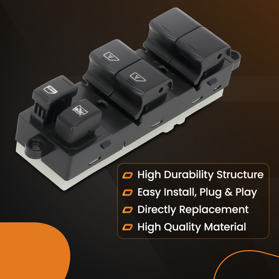 Black Master Power Window Control Switch compatible for Nissan Armada 2004-2014 25401-ZT10A