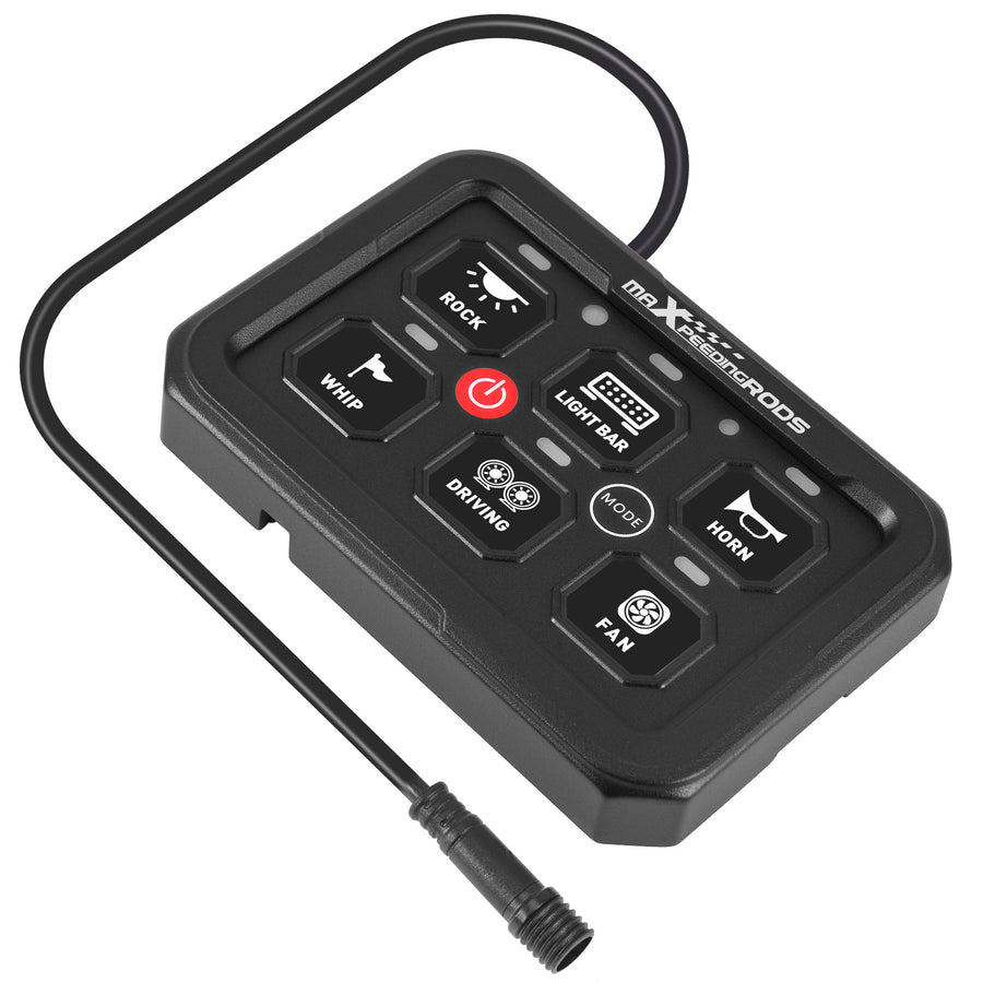 Universal RGB Switch Panel For Pickup Truck ATV RV 6 Gang Touch Control 12-24V