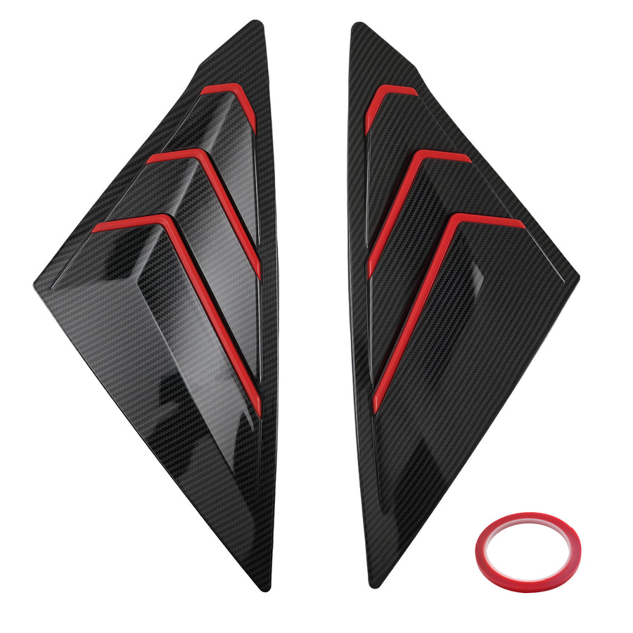 Car Window Louvers compatible for Honda Civic Sedan 2022-2024 Carbon Fibre Look