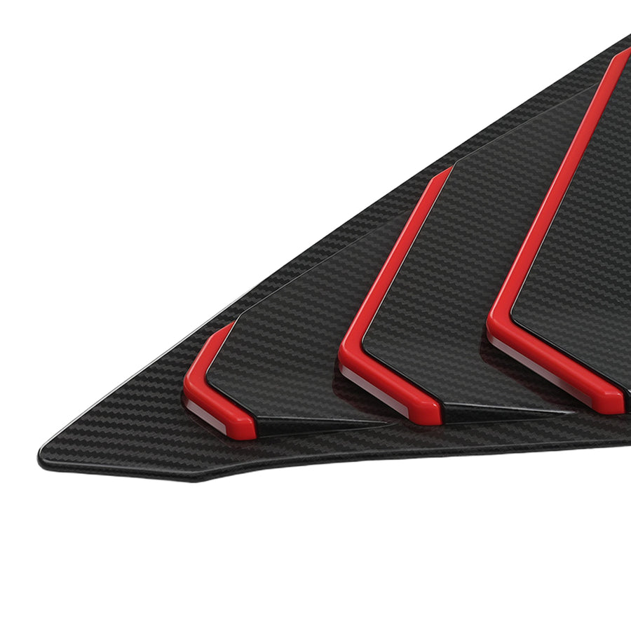 Car Window Louvers compatible for Honda Civic Sedan 2022-2024 Carbon Fibre Look