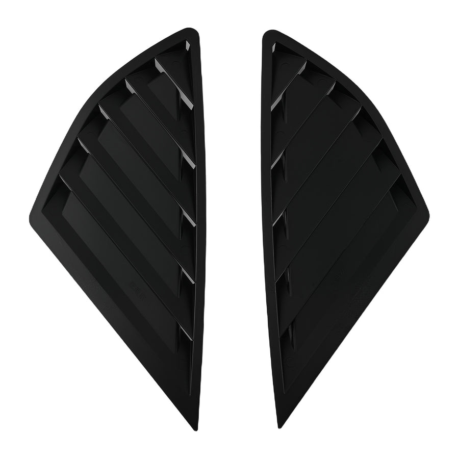ABS Black Side Window Louvers compatible for Ford Fusion Mondeo 2013-2020 Gloss