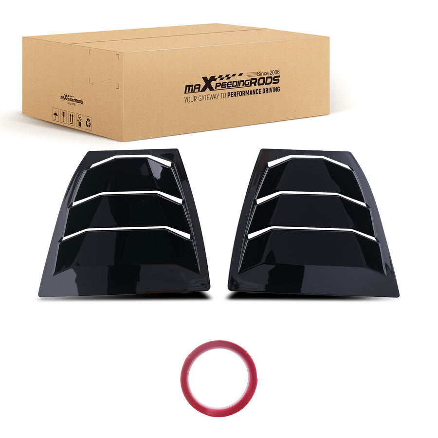 Gloss Black Side Window Louvers ABS compatible for Mazda 3 Axela 2014-2018 Plastic