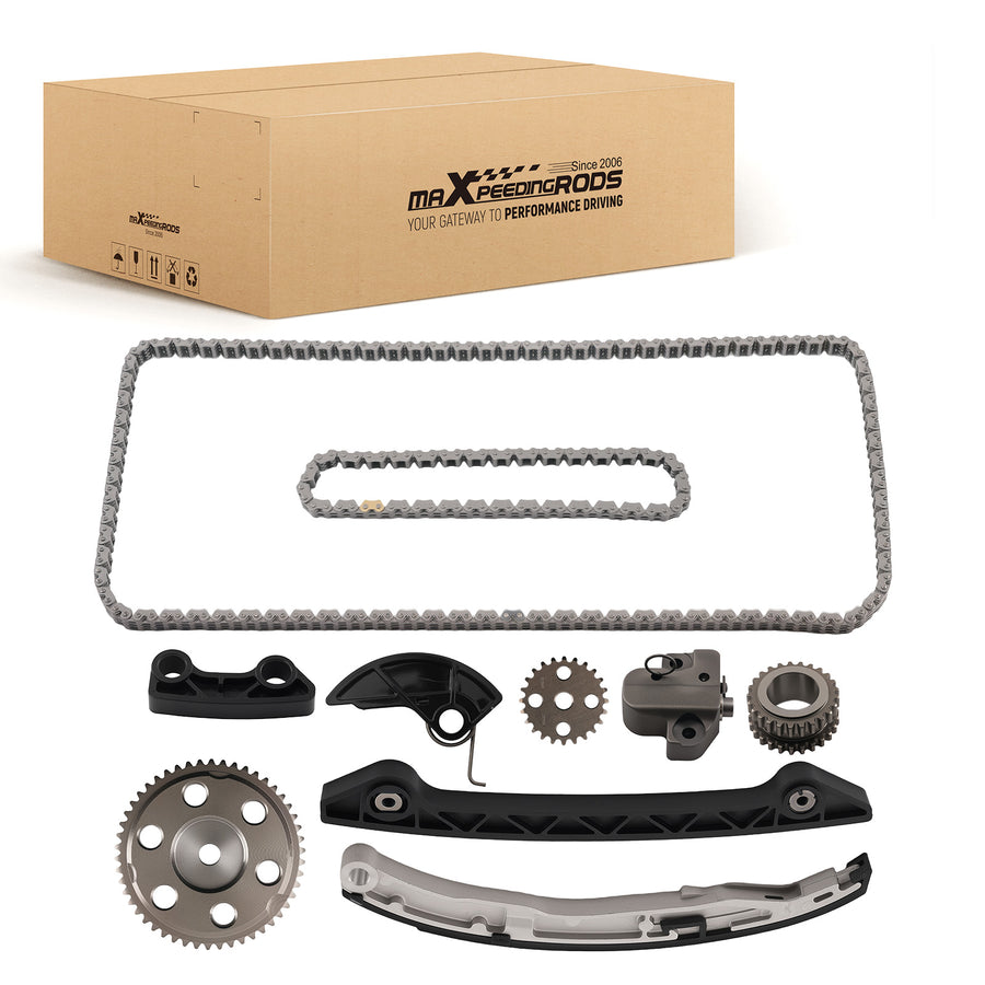 Engine Timing Chain Kit compatible for Mazda 3 2.3L DOHC 04-06 Steel Aluminium Kit