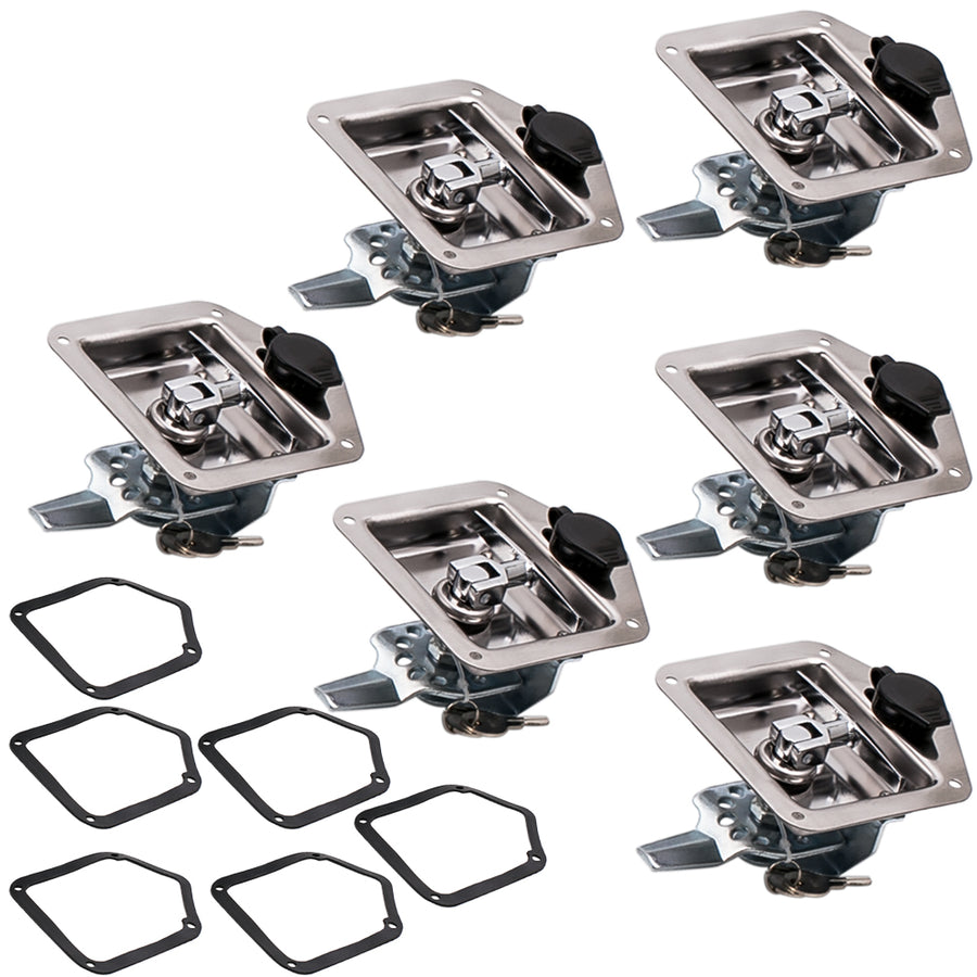 Handle Lock Tool Box for Truck Trailer Camp Stainless Steel Folding T Shape X6