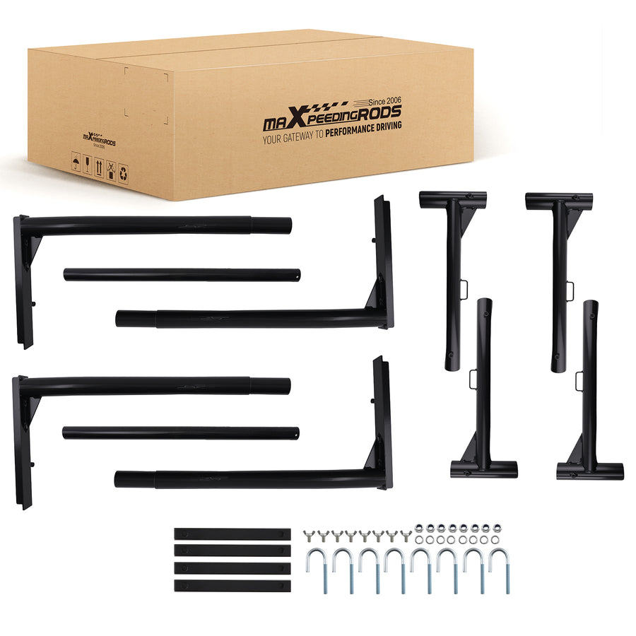2 Bars Truck Bed Rack Adjustable 800lbs compatible for Ford F150 F250 compatible for Ram 1500