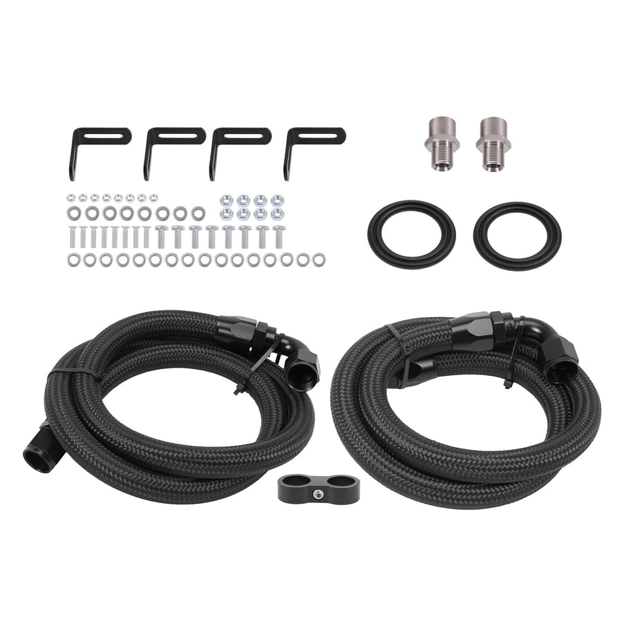 19 Row Universal Oil Cooler 10AN with Thermostatic Sandwich Adapter 73-83℃