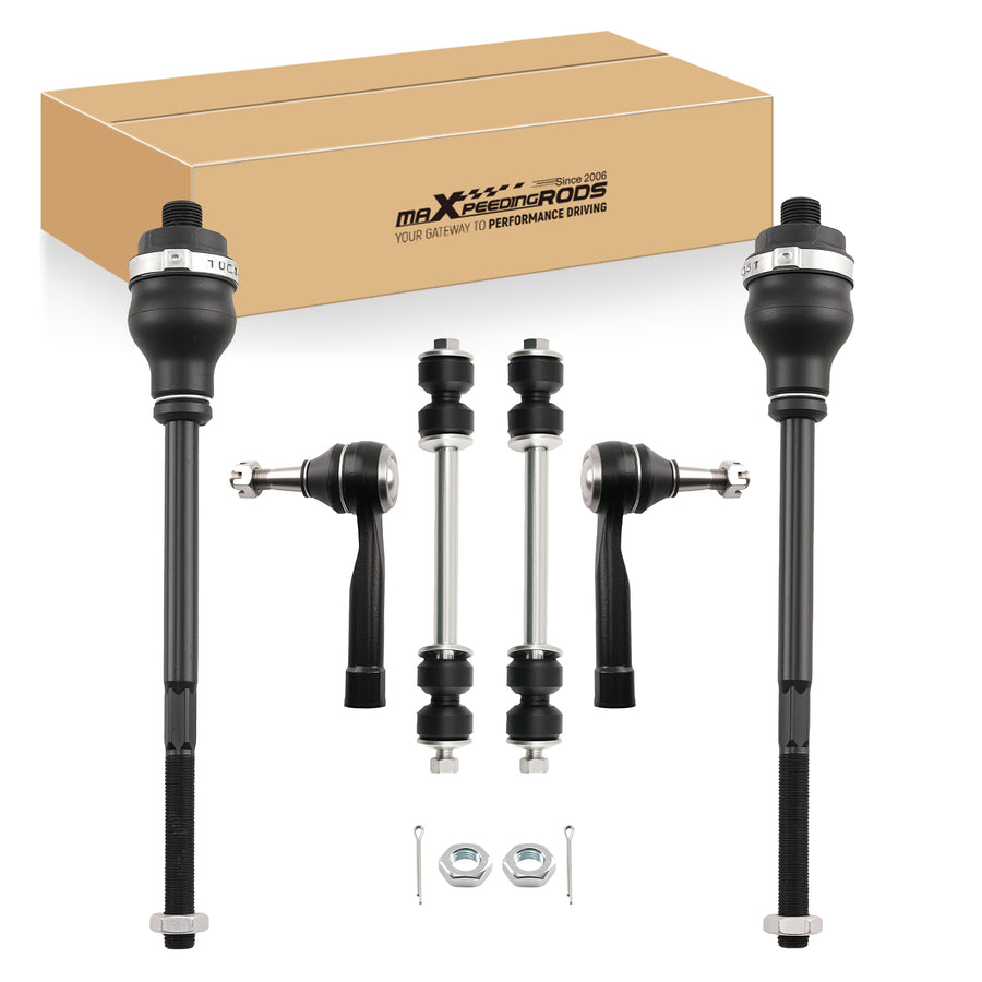 OuterInner Tie Rods Sway Bar Links Kit For 1999-2007 compatible for Chevy Silverado 1500 4WD