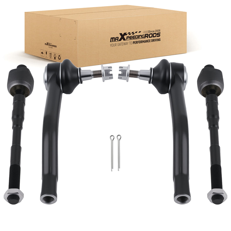 4pc Front Inner Outer Tie Rod End Kit compatible for Nissan Maxima 2009-2014 D8640JA00A