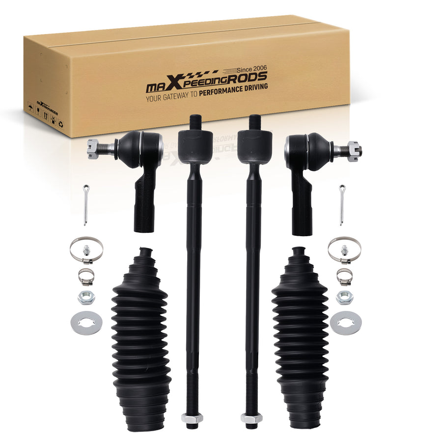 Complete Front InnerOuter Tie Rods Kit compatible for Geo Chevrolet Prizm compatible for Toyota Corolla