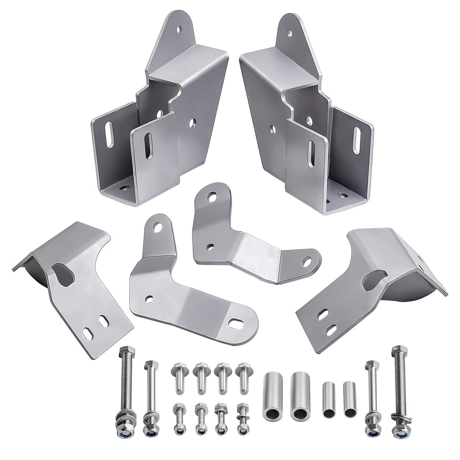 Adjustable Front Track Bar + Control Arm Brackets compatible for Jeep Cherokee XJ 1984-2001