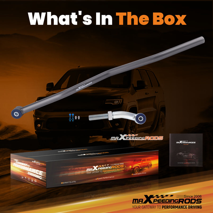 Adjustable Rear Track Bar 0-6 Lift for 2007-2017 2018 compatible for Jeep Wrangler JK 3.6L