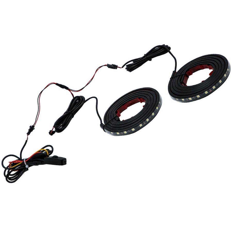 Pair 60 Led Bar Truck Bed Work Lighting Kit Strips compatible for Chevy Compatible for Ford Dodge