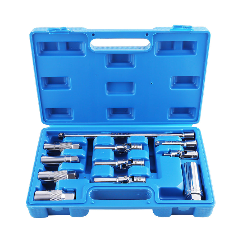 3/8 Drive Spark Plug Socket Set 14 16 21mm Glow Plug 8 10 12mm Oxygen Sensor