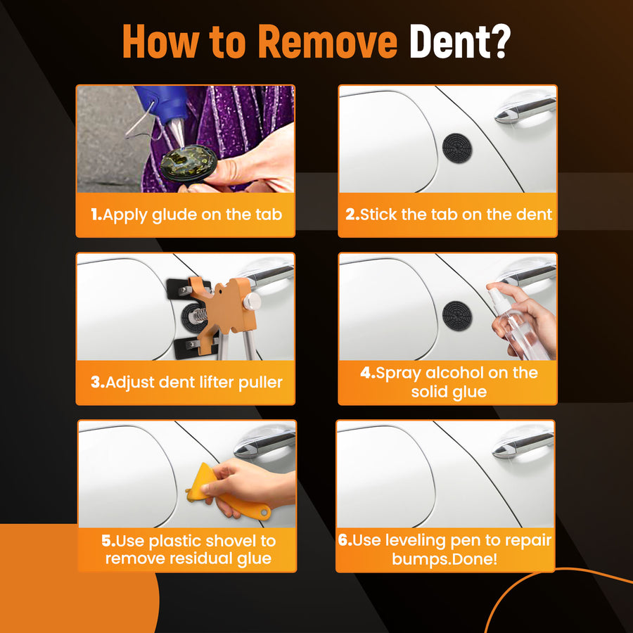 Paintless Dent Repair Tool with Golden Lifter for Motorcycle Refrigerator