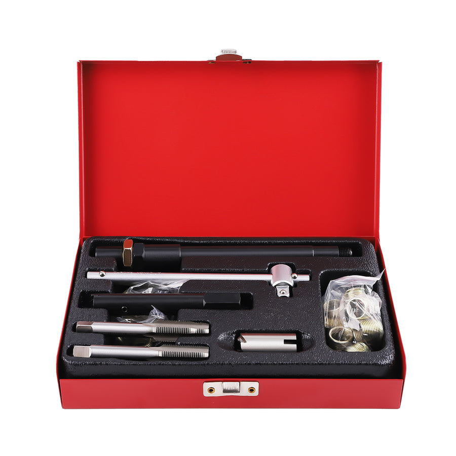 26x Spark Plug Thread Repair Kit Rethreading Tool Kit for Car/Truck/Lawn Mower