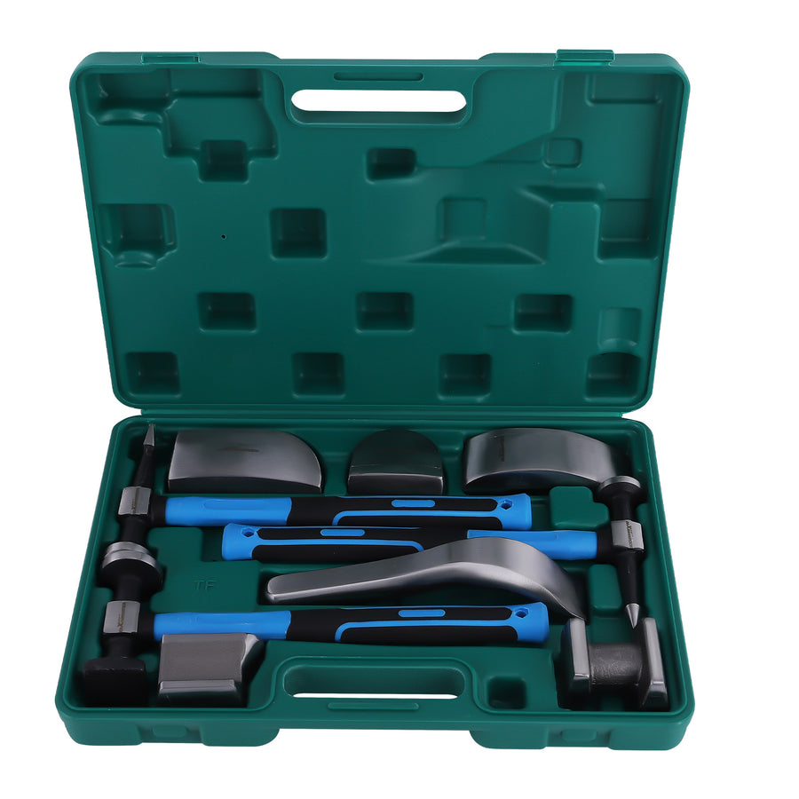 9Pcs/Set Auto Body Panel Fender Hammer Dolly Set Sheet Metal Auto Repair Tool