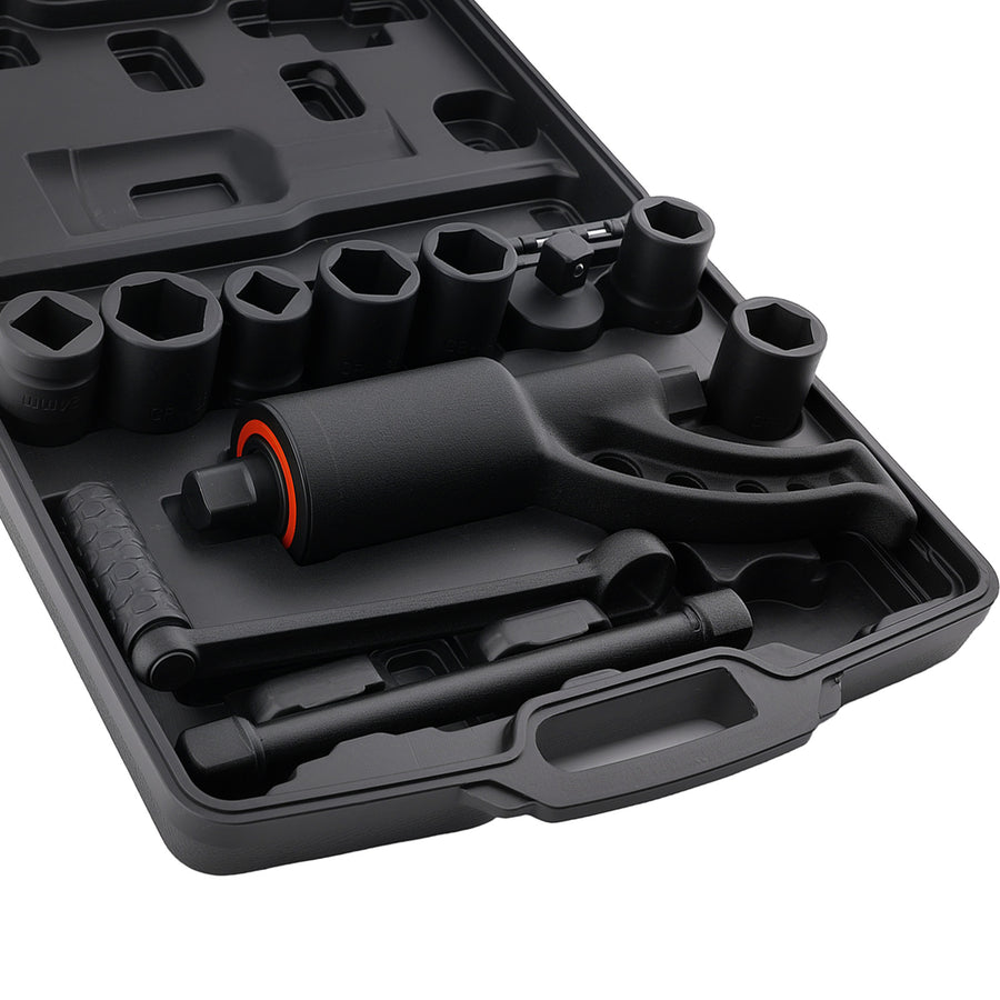 Torque Multiplier Wrench Set 1 Drive 1:64 Lug Nut Remover with 8 Sockets