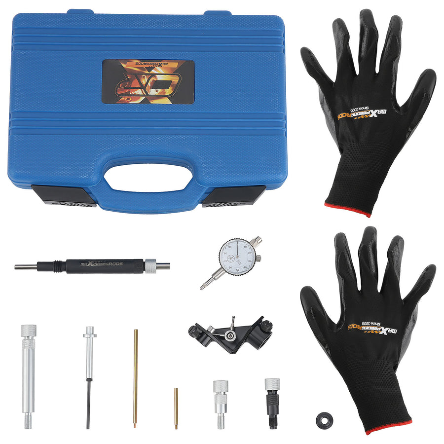 Diesel Fuel Injection Pump Timing Indicator Tool Set w/ Gauge Adapter compatible for Audi